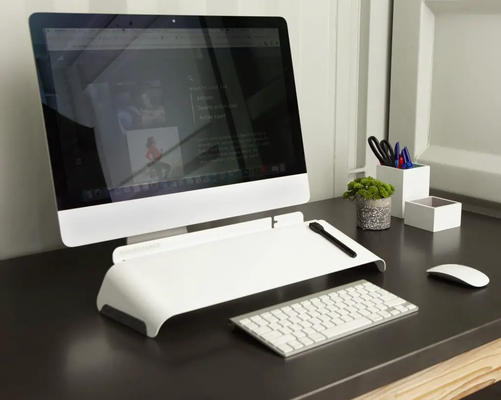 work desk products with FluidStance Slope whiteboard office products