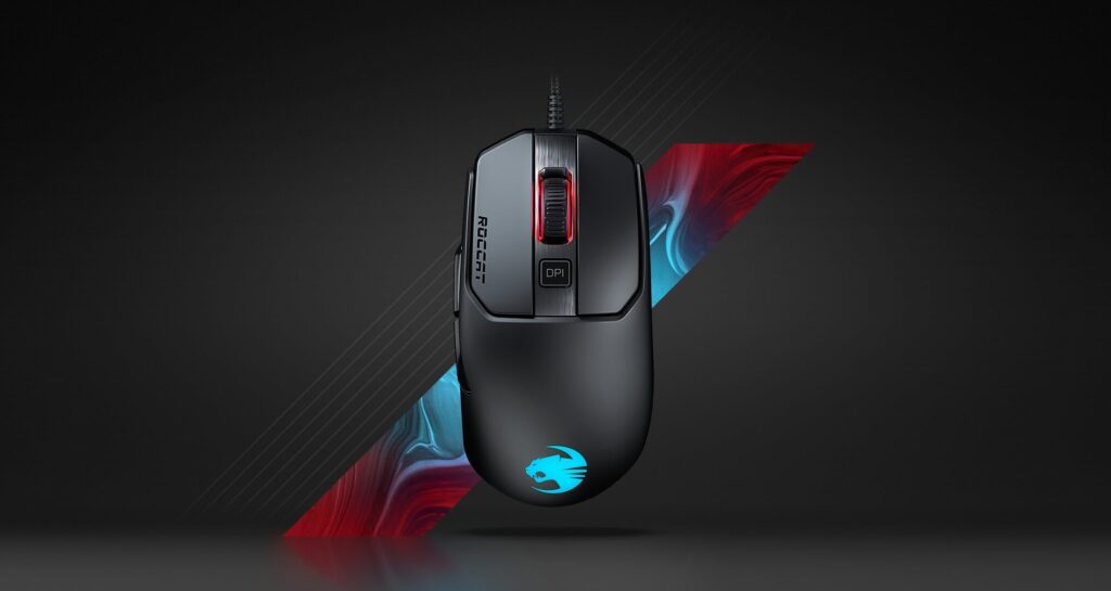 The Roccat Rain 120 Aimo gaming mouse.