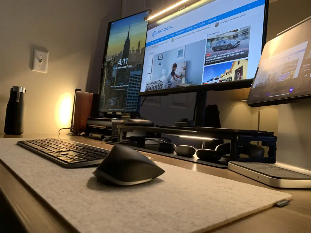 Another photo of Collin  Probst's main desk boasting the gadgets mentioned.